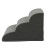 i.Pet Dog Ramp Steps: 3-Tier Foam Pet Stairs for Bed & Sofa, Non-Slip Suede, Water-Resistant, Machine Washable, Grey