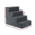 i.Pet Dog Ramp & Step: 4-Step Foam Ladder, Non-Slip Suede, Water-Resistant, 52x70x60cm, Dark Grey, No