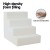 i.Pet Dog Ramp & Step: 4-Step Foam Ladder, Non-Slip Suede, Water-Resistant, 52x70x60cm, Dark Grey, No