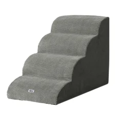 i.Pet 4-Tier Dog Ramp Steps - High-Density Foam, Non-Slip Suede, Water-Resistant, 74x41x50cm, Easy-C