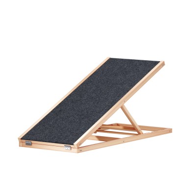 i.Pet Dog Ramp and Step - 100cm Adjustable Height, Foldable Fir Wood with Anti-Slip Carpet, 40kg Capacity for Pets