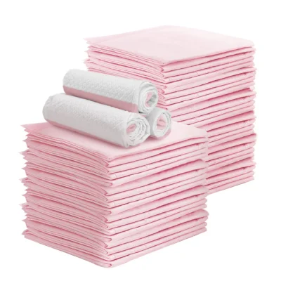 i.Pet Pet Training Pads 200pcs - 60x60cm, Super Absorbent, Leak-Proof, Anti-Bacterial, Odour Neutralizing, Pink