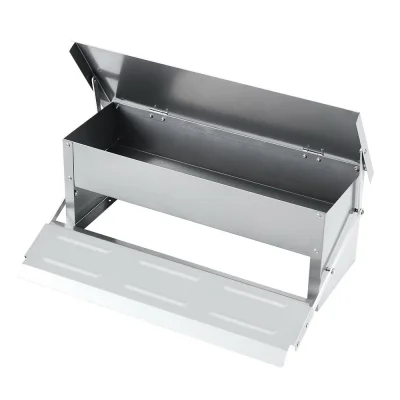 Giantz 5KG Automatic Chicken Feeder - Rust-Proof Galvanised Steel, Pest-Resistant, Weight-Operated Lid, Easy Maintenance