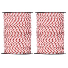 Giantz 1000M Electric Fence Poly Rope - 4mm Red & White, UV Stabilised, High Visibility, 6 Stainless Steel Strands Giantz 1000M Electric Fence Poly Rope - 4mm Red & White, UV Stabilised, High Visibility, 6 Stainless Steel Strands