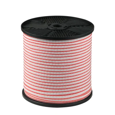 Giantz 400M Electric Fence Polytape - Red & White, 12mm, UV Treated, High Visibility, 5-Strand Stainless Steel