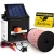 Giantz 3KM Solar Electric Fence Energiser Kit with 500M Poly Rope, Waterproof, 0.1J Output, Ideal for Livestock Control