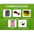 Giantz 5KM Solar Powered Electric Fence Energiser with 400M Poly Tape, Insulators & Warning Signs - Livestock Protection