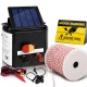 Giantz 5KM Solar Electric Fence Energiser with 500M Polywire, Insulators & Warning Signs for Livestock Control