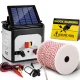 Giantz 8KM Solar Electric Fence Energiser with 500M Polywire, Insulators & Warning Signs - Waterproof & High Efficiency