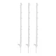 Giantz Electric Fence Posts 20pcs, 106.5CM, Durable UV-Stabilised PP, 8 Wire Positions, Galvanised Spike, White