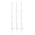 Giantz Electric Fence Posts 20pcs, 106.5CM, Durable UV-Stabilised PP, 8 Wire Positions, Galvanised Spike, White