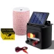 Giantz 3KM Solar Fence Energiser with 2KM UV Poly Wire, Monocrystalline Panel, 20-Day Battery, Bonus Warning Signs