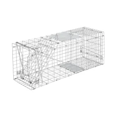 Giantz Gardeon Large Humane Animal Trap Cage - 66x23cm, Rust-Resistant Galvanised Iron, Collapsible Design, Safe Capture