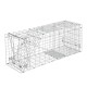 Giantz Gardeon 94x34cm Humane Animal Trap Cage, Galvanised Iron, Collapsible, Spring Door, Safe Pest Removal