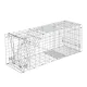 Giantz Gardeon 94x34cm Humane Animal Trap Cage, Galvanised Iron, Collapsible, Spring Door, Safe Pest Removal