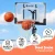Everfit Portable Pool Basketball Hoop System, Adjustable 1.05M-2.1M, Steel Frame, Wheels, Weather-Resistant Net