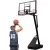 Everfit 3.05M Adjustable Basketball Hoop Stand System, 48" Sturdy PC Backboard, Portable, Self-Return, Dunk-Ready