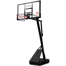Everfit 3.05M Adjustable Basketball Hoop Stand System, 48" Sturdy PC Backboard, Portable, Self-Return, Dunk-Ready