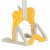 Keezi Kids Adjustable 5-in-1 Sports Centre - Basketball Hoop, Soccer, Golf & More, Non-Toxic, Ages 3-7, Yellow