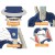 Keezi Kids Adjustable 6-in-1 Sports Centre - Basketball, Soccer, Golf & More, Non-Toxic PP, Ages 3-7, Blue
