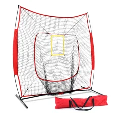 Everfit 7ft Baseball Softball Training Net Kit with Stand - Durable Steel Frame, Portable PE Mesh, Indoor/Outdoor Use