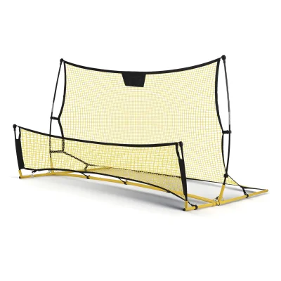 Everfit 2.1m Portable Soccer Rebounder Net - Durable Steel Frame & PE Mesh, Quick Setup, Yellow,