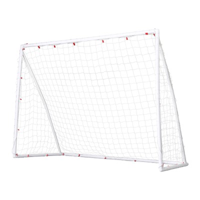 Everfit 8FT UPVC Soccer Football Goal with Knotted PE Mesh Net, Weatherproof, Portable, Durable Backyard Training Everfit 8FT UPVC Soccer Football Goal with Knotted PE Mesh Net, Weatherproof, Portable, Durable Backyard Training