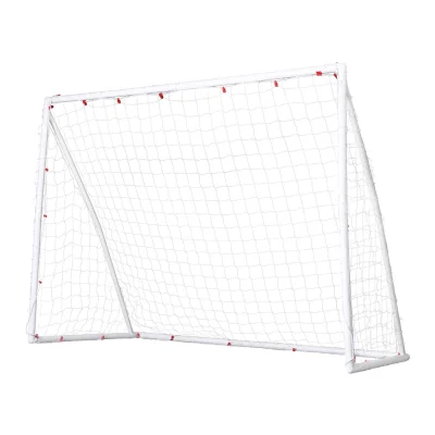 Everfit 8FT UPVC Soccer Football Goal with Knotted PE Mesh Net, Weatherproof, Portable, Durable Backyard Training