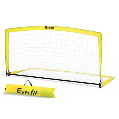 Everfit 2m Portable Soccer Goal Net - Sturdy Steel Frame, High-Density Dacron, Lightweight & Easy Setup Rebounder