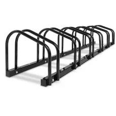 Giantz Weisshorn 6-Bike Stand Rack: Black Steel, Freestanding, Powder-Coated, 1600x280x270mm, Scratch-Resistant Finish