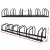 Giantz Weisshorn 6-Bike Stand Rack: Black Steel, Freestanding, Powder-Coated, 1600x280x270mm, Scratch-Resistant Finish Giantz Weisshorn 6-Bike Stand Rack: Black Steel, Freestanding, Powder-Coated, 1600x280x270mm, Scratch-Resistant Finish