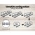Giantz Weisshorn 6-Bike Stand Rack - Freestanding Silver Steel Storage Holder, Adjustable for Home or Office Use