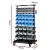 Giantz Double-Sided 90-Bin Storage Rack Stand with Rust-Resistant Steel Frame, Label Slots & Brakeable Wheels for 151kg
