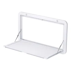 Weisshorn Caravan Table 800x450mm - Foldable, Lockable, White Aluminium with Steel Hinges, Water & Rust Resistant