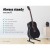 Alpha Folding Guitar Stand - Portable Steel Rack for Acoustic, Electric & Bass - Includes Capo & Strings - Black 29x30x38cm