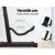 Alpha Folding Guitar Stand - Portable Steel Rack for Acoustic, Electric & Bass - Includes Capo & Strings - Black 29x30x38cm