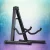 Alpha Folding Guitar Stand - Portable Steel Rack for Acoustic, Electric & Bass - Includes Capo & Strings - Black 29x30x38cm