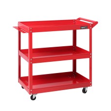 Giantz 3-Tier Tool Cart Trolley Red Steel 150kg Garage Workshop Storage Organiser with Lockable Castors 79cm Giantz 3-Tier Tool Cart Trolley Red Steel 150kg Garage Workshop Storage Organiser with Lockable Castors 79cm