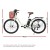 Everfit 26" Electric City Bike, 250W Brushless Motor, 7-Speed, 36V 13Ah Battery, Aluminium Frame, Basket, Blue/White