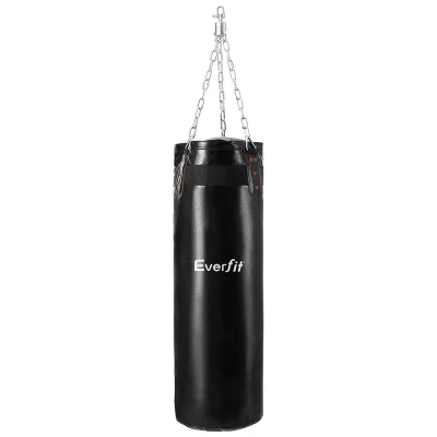 Everfit Hanging Boxing Punching Bag, PP + PU Leather, 30x30x100cm, Home Gym Training, Stress Relief, Easy Installation