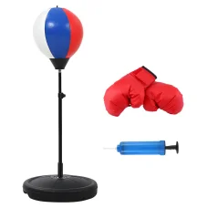 Everfit Kids Punching Bag Stand Set 76-112cm Adjustable | PVC, Polyethylene & Iron | Includes Gloves & Pump | Ages 6-12