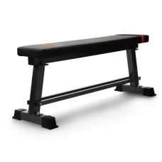 Everfit Flat Weight Bench - 300kg Capacity, Steel Frame, PU Leather, Stable Home Gym Equipment, 103x35x45cm, Black