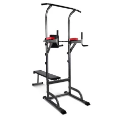 Everfit 8-in-1 Home Gym: Multi-Function Weight Bench, Chin Up Bar, Bench Press, 380kg Capacity, Steel Frame, Grey