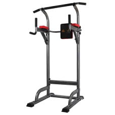 Everfit 4-in-1 Home Gym Tower: 200kg Capacity, Powder-Coated Steel, Adjustable Pull-Up Bar, Sweat-Proof Cushioning