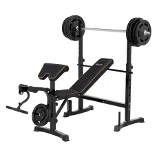 Everfit 10-in-1 Multi-Functional Weight Bench, Steel Frame, 330kg Capacity, Adjustable Home Gym Station, Black
