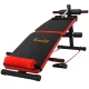 Everfit Foldable Sit-up Bench, Steel Frame, PU Leather, Compact Home Gym with Resistance Bands, Adjustable Angles