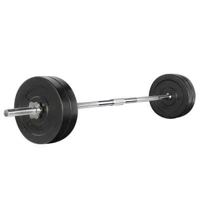 Everfit 48kg Barbell Set: Rubber-Coated Plates, 168cm Steel Bar, 150kg Capacity - Ideal for Home Gym Workouts Everfit 48kg Barbell Set: Rubber-Coated Plates, 168cm Steel Bar, 150kg Capacity - Ideal for Home Gym Workouts