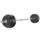 Everfit 58kg Barbell Set with Rubber-Covered Weight Plates & 168cm Steel Bar for Home Gym Full Body Workout