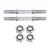 Everfit 45cm Chrome Plated Steel Dumbbell Bar Set – 150kg Capacity with 4 Spring Collars for Home Gym Workouts