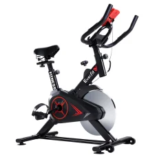 Everfit 6kg Flywheel Spin Bike - Adjustable Steel Frame, LCD Monitor, Silent Drive & Phone Holder, Home Gym